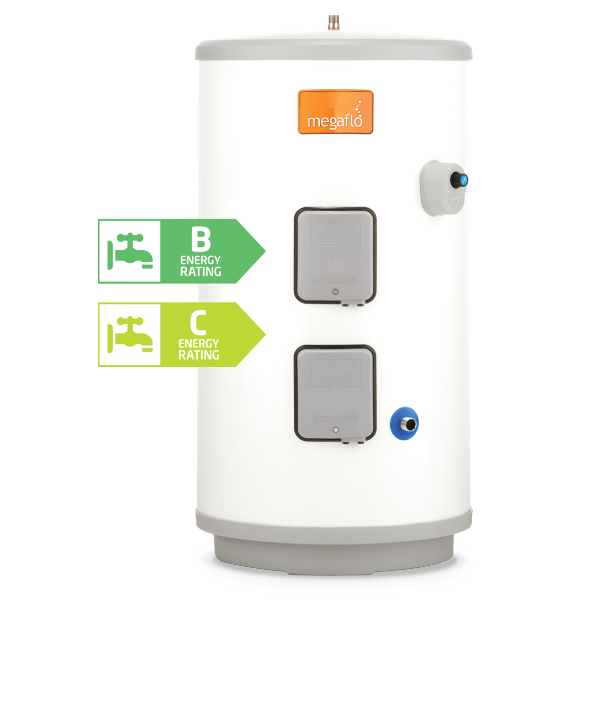 Megaflo Eco unvented hot water cylinder stainless steel