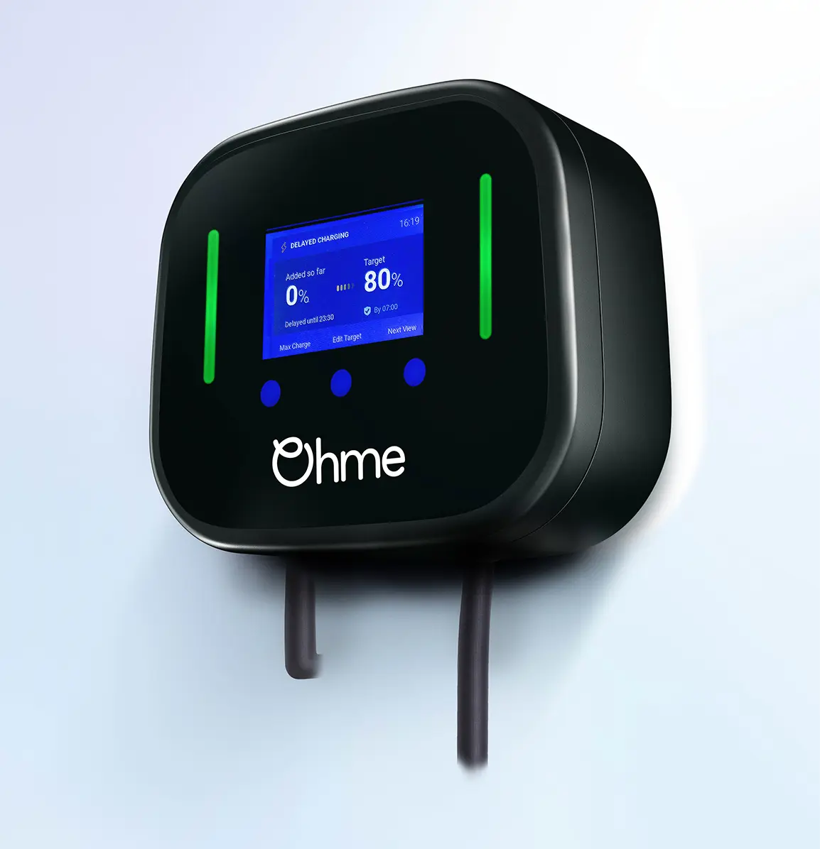Ohme Home Pro EV charger with tethered cable